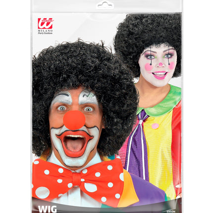 Widmann SRL pruik clown zwart