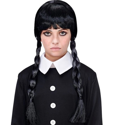 Widmann SRL Pruik donker meisje Wednesday kinderen