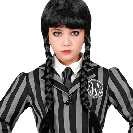 Widmann SRL Pruik donker meisje Wednesday kinderen