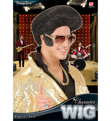 Widmann SRL Pruik Elvis king of rock 'n roll