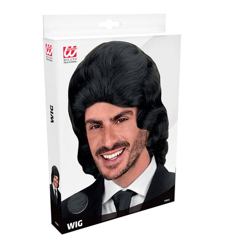 Widmann SRL pruik frankie zwart in doos