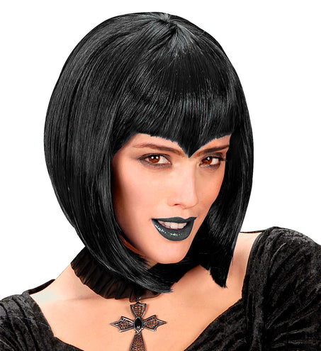 Widmann SRL pruik gothic vamp zwart