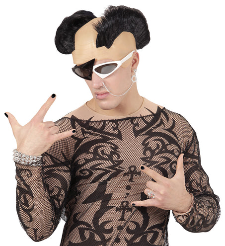 Widmann SRL Pruik hanenkam dubbel gothic