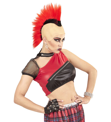 Widmann SRL Pruik hanenkam rood