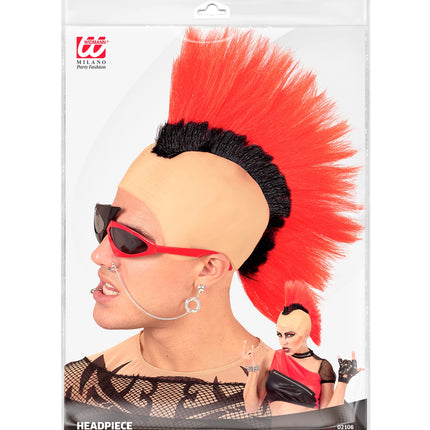 Widmann SRL Pruik hanenkam rood