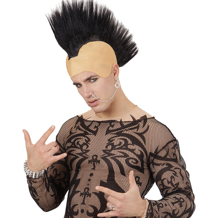 Widmann SRL Pruik hanenkam zwart