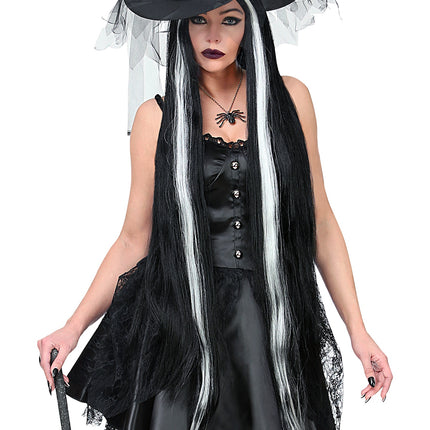 Widmann SRL Pruik heks extra lang haar