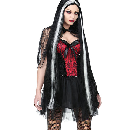 Widmann SRL Pruik heks extra lang haar