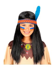Widmann SRL Pruik indiaan voor kinderen