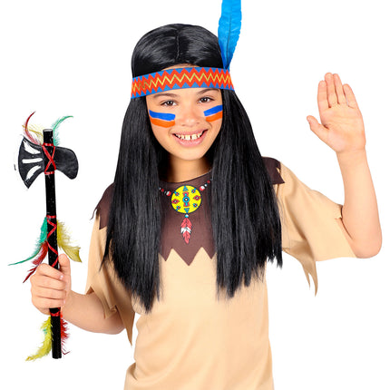 Widmann SRL Pruik indiaan voor kinderen