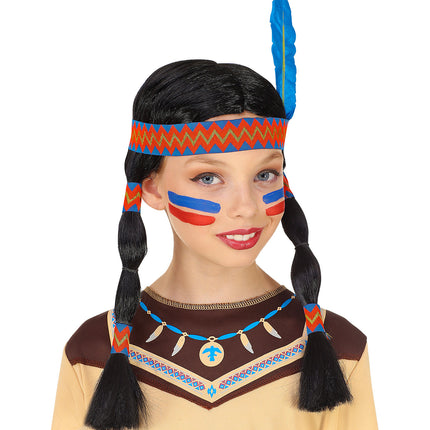 Widmann SRL Pruik indiaanse voor kinderen
