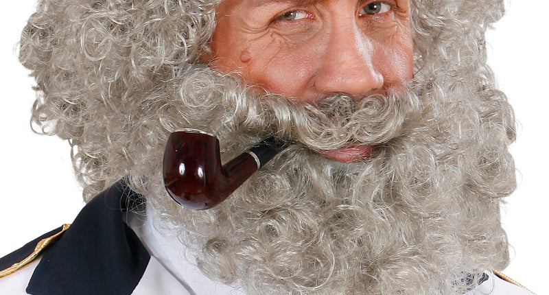 Widmann SRL pruik karakter met krullen en baard grijs