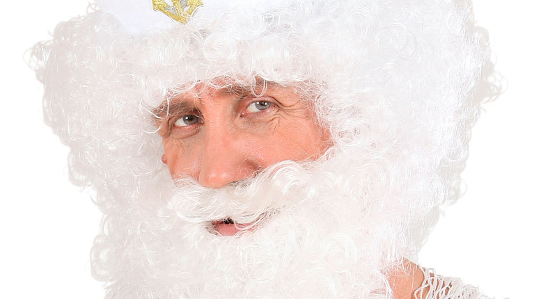 Widmann SRL pruik karakter met krullen en baard wit