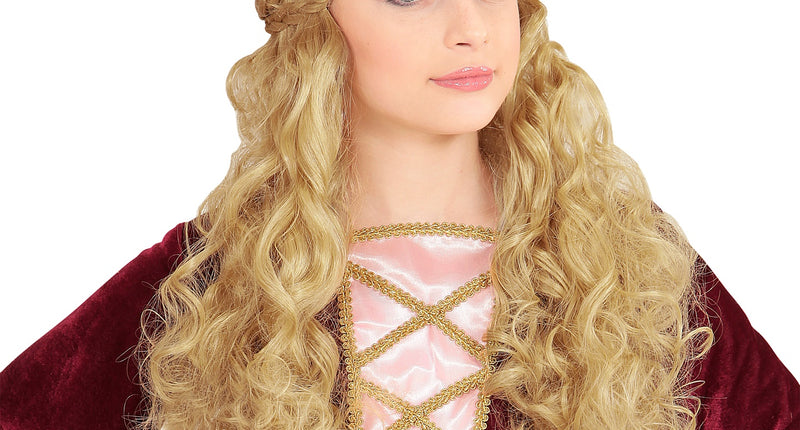 Widmann SRL Pruik Kind Middeleeuwen Blond