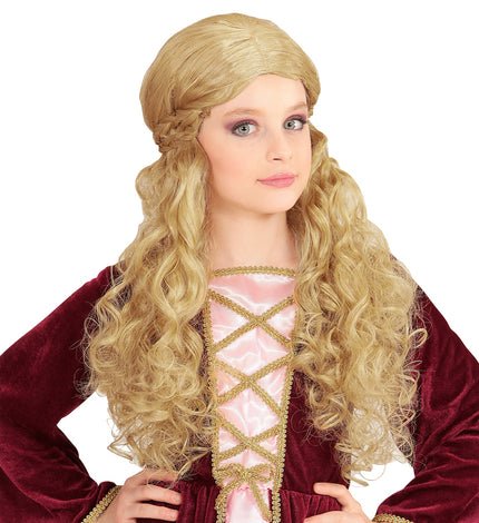 Widmann SRL Pruik Kind Middeleeuwen Blond