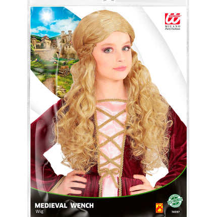 Widmann SRL Pruik Kind Middeleeuwen Blond