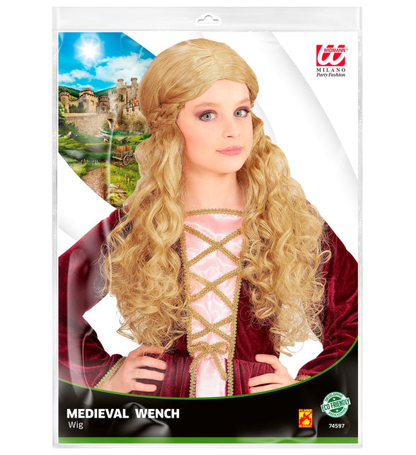 Widmann SRL Pruik Kind Middeleeuwen Blond