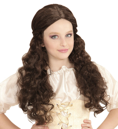 Widmann SRL Pruik, Kind Middeleeuwen Bruin