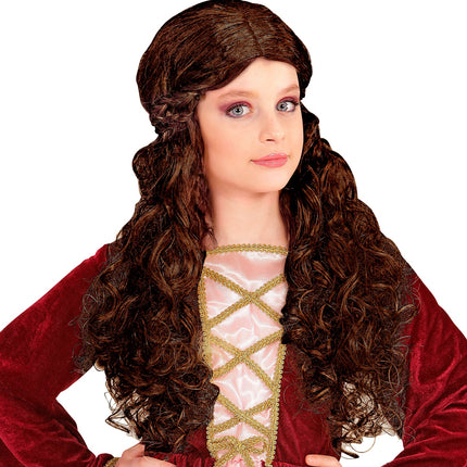 Widmann SRL Pruik, Kind Middeleeuwen Bruin
