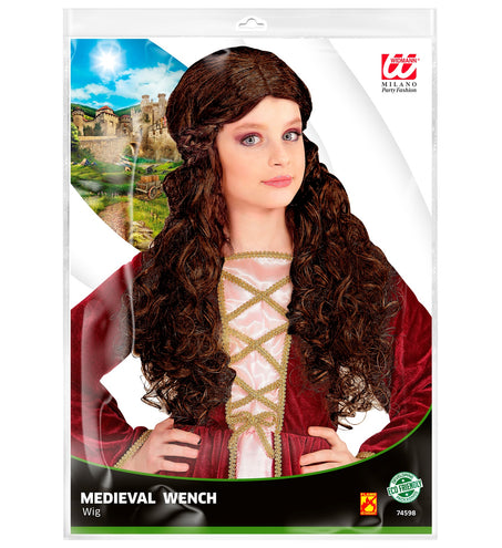 Widmann SRL Pruik, Kind Middeleeuwen Bruin