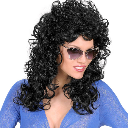 Widmann SRL pruik krulpruik beauty zwart