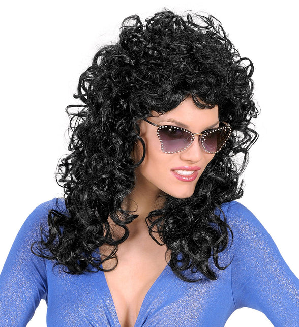 Widmann SRL pruik krulpruik beauty zwart