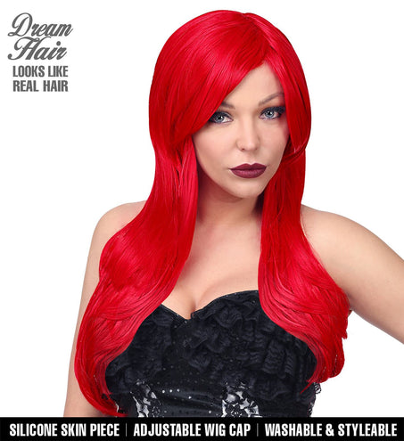 Widmann SRL Pruik lang rood haar Cosplay Alicia