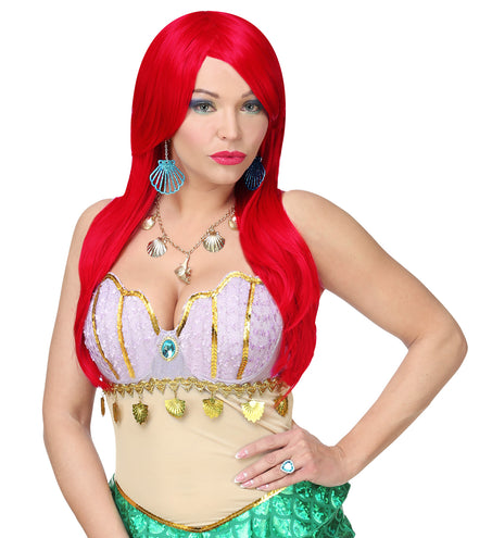 Widmann SRL Pruik lang rood haar Cosplay Alicia