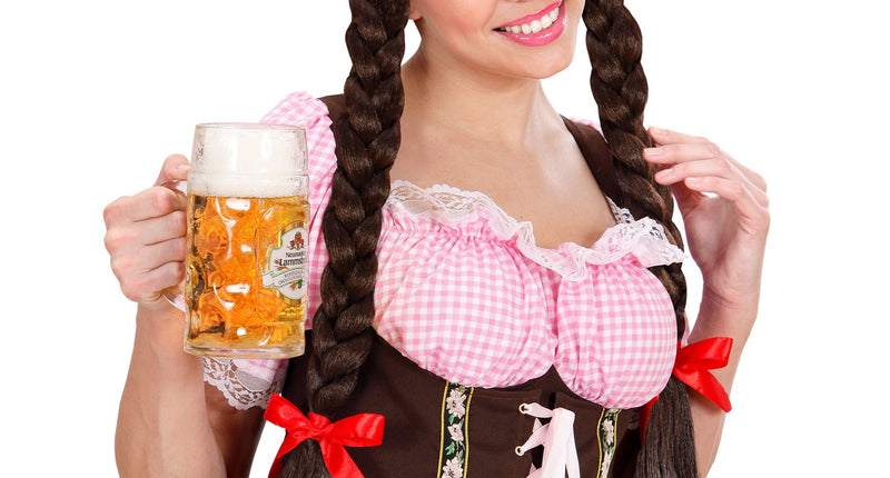 Widmann SRL pruik lange vlechten bruin