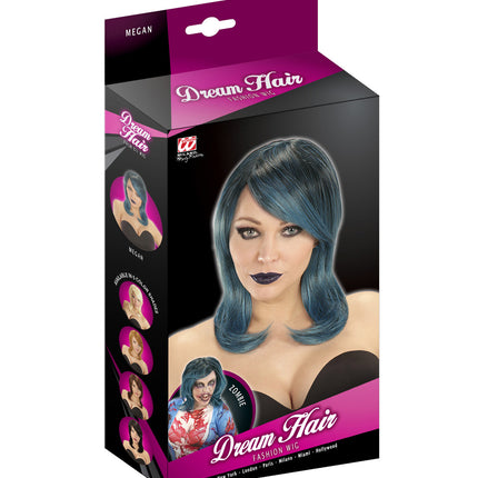 Widmann SRL Pruik Megan blauw zwart