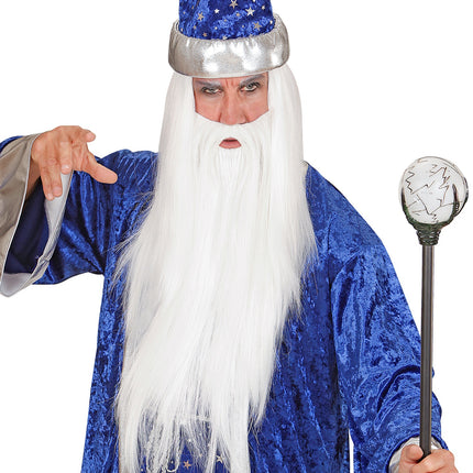 Widmann SRL Pruik met witte tovenaars baard