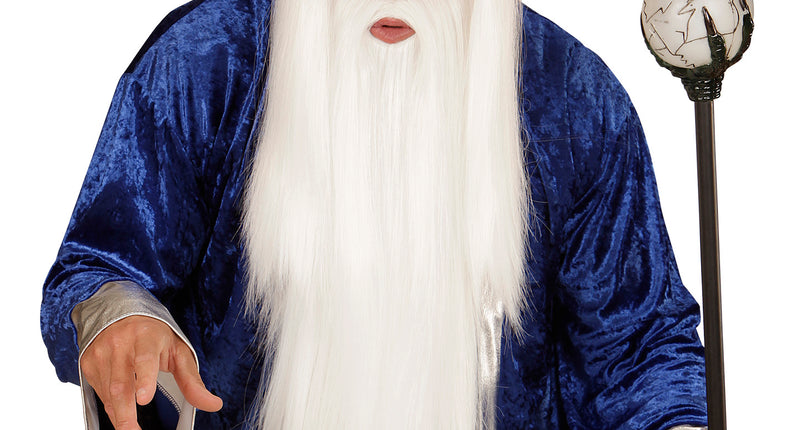 Widmann SRL Pruik met witte tovenaars baard