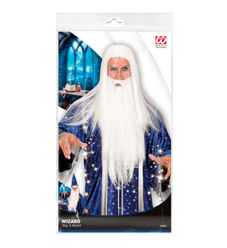 Widmann SRL Pruik met witte tovenaars baard