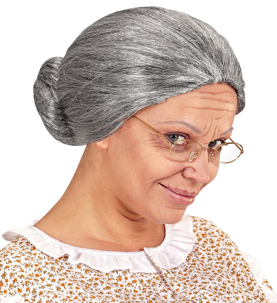 Widmann SRL Pruik oma met knotje