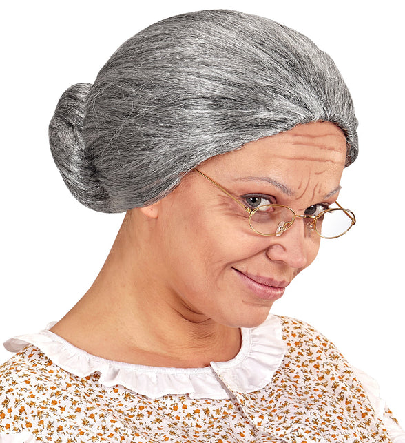 Widmann SRL Pruik oma met knotje