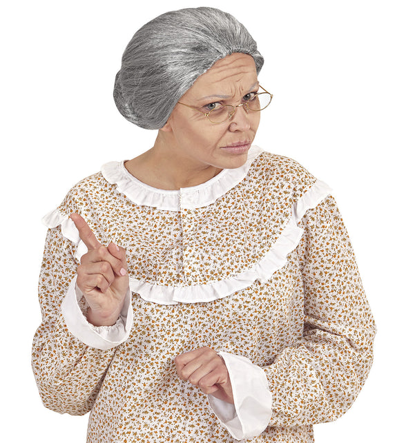 Widmann SRL Pruik oma met knotje