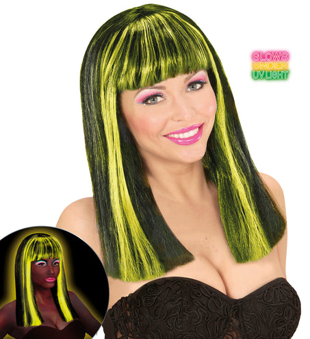 Widmann SRL Pruik, Patsy Neon Gele Strepen