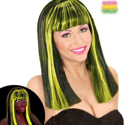 Widmann SRL Pruik, Patsy Neon Gele Strepen
