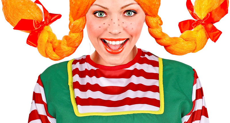 Widmann SRL Pruik Pipi buigbaar oranje