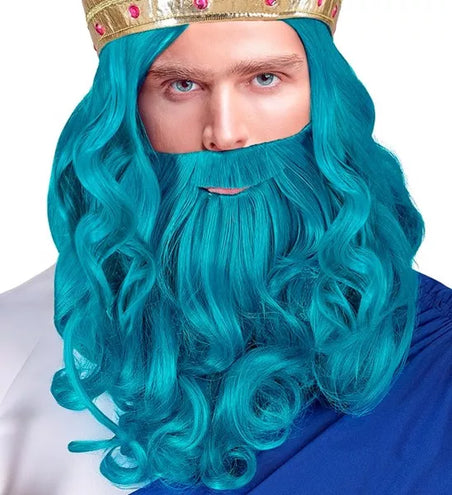 Widmann SRL Pruik poseidon/neptunes met baard en snor Liv