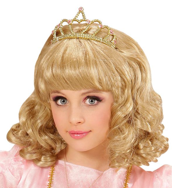 Widmann SRL Pruik, Prinses Blond Met Kroon Kind