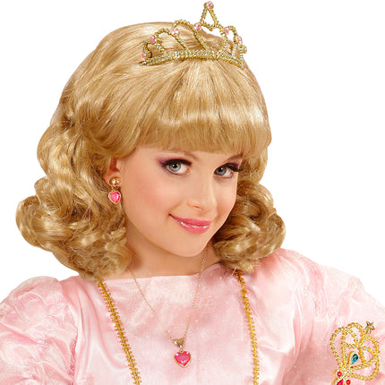 Widmann SRL Pruik, Prinses Blond Met Kroon Kind