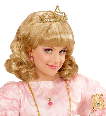 Widmann SRL Pruik, Prinses Blond Met Kroon Kind
