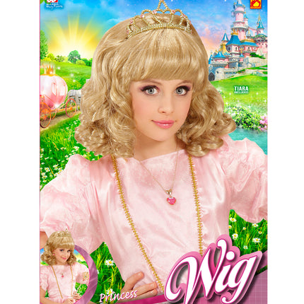 Widmann SRL Pruik, Prinses Blond Met Kroon Kind