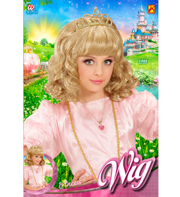 Widmann SRL Pruik, Prinses Blond Met Kroon Kind