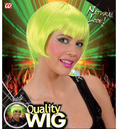 Widmann SRL pruik rave neon groen