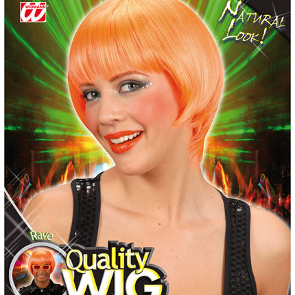 Widmann SRL pruik rave neon oranje