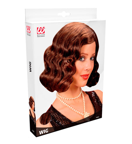 Widmann SRL pruik roaring 20s bruin