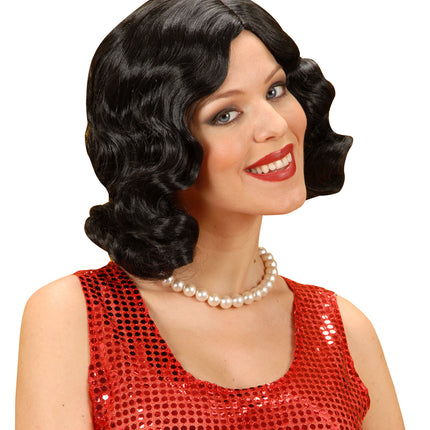 Widmann SRL pruik roaring 20s zwart