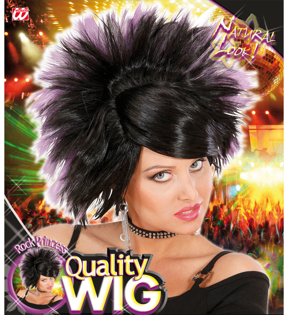Widmann SRL Pruik Rock Prinses Zwart/Paars
